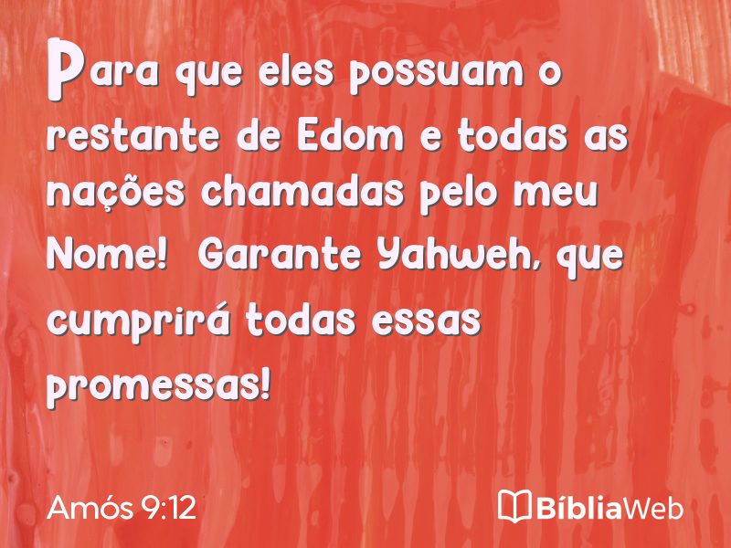 Amós 9:12 em imagem para compartilhar