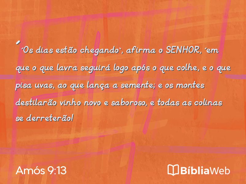 Amós 9:13 em imagem para compartilhar