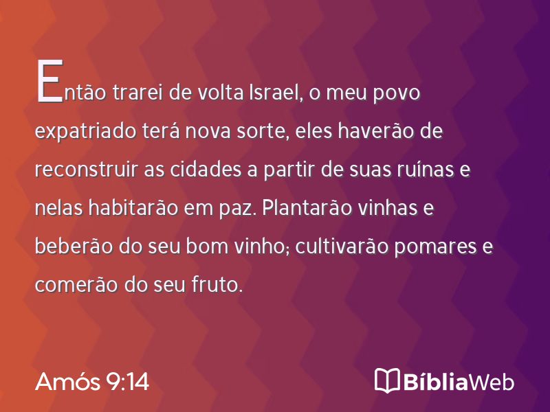 Amós 9:14 em imagem para compartilhar