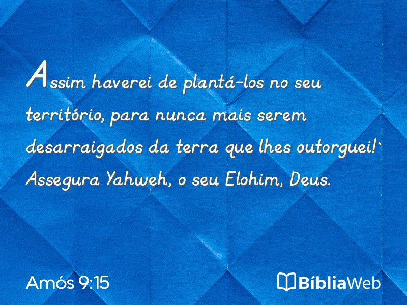 Amós 9:15 em imagem para compartilhar