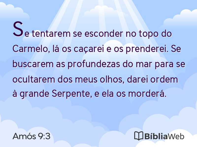 Amós 9:3 em imagem para compartilhar