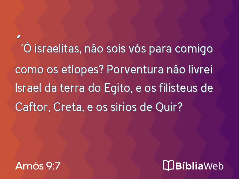 Amós 9:7 em imagem para compartilhar