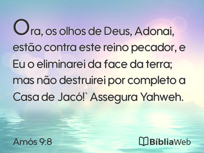 Amós 9:8 em imagem para compartilhar