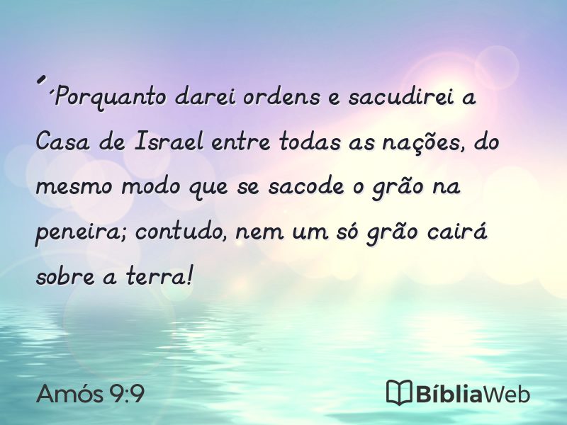 Amós 9:9 em imagem para compartilhar