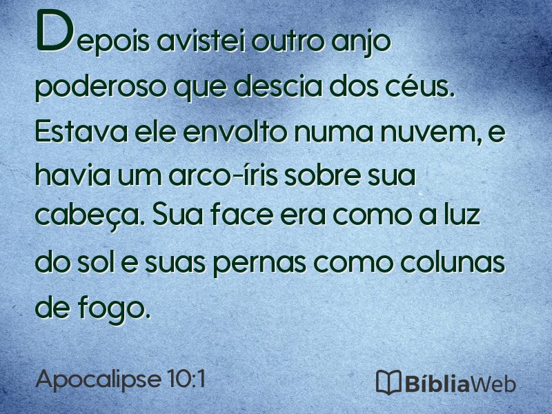 Apocalipse 10:1 em imagem para compartilhar