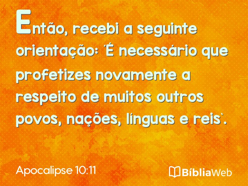 Apocalipse 10:11 em imagem para compartilhar