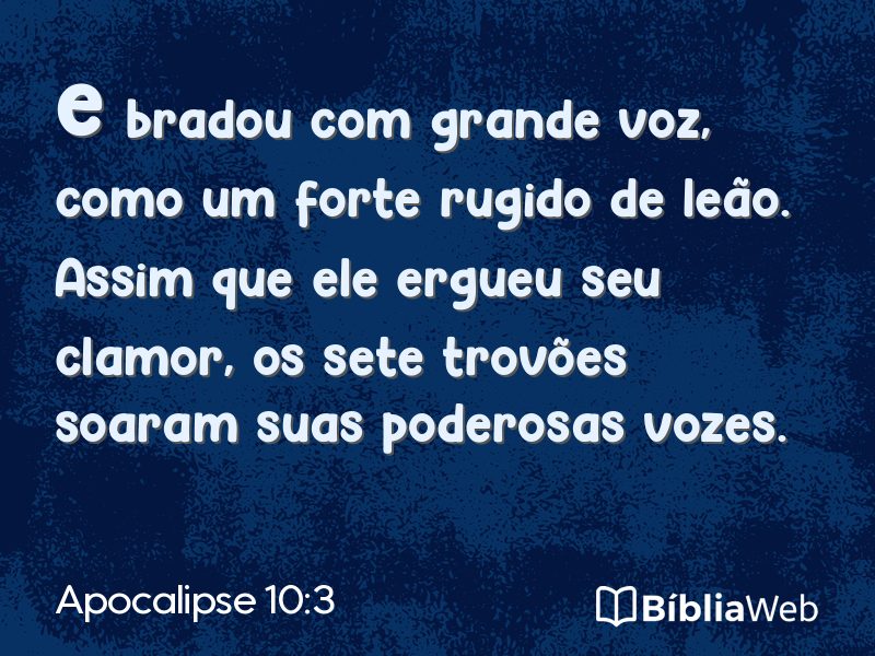 Apocalipse 10:3 em imagem para compartilhar