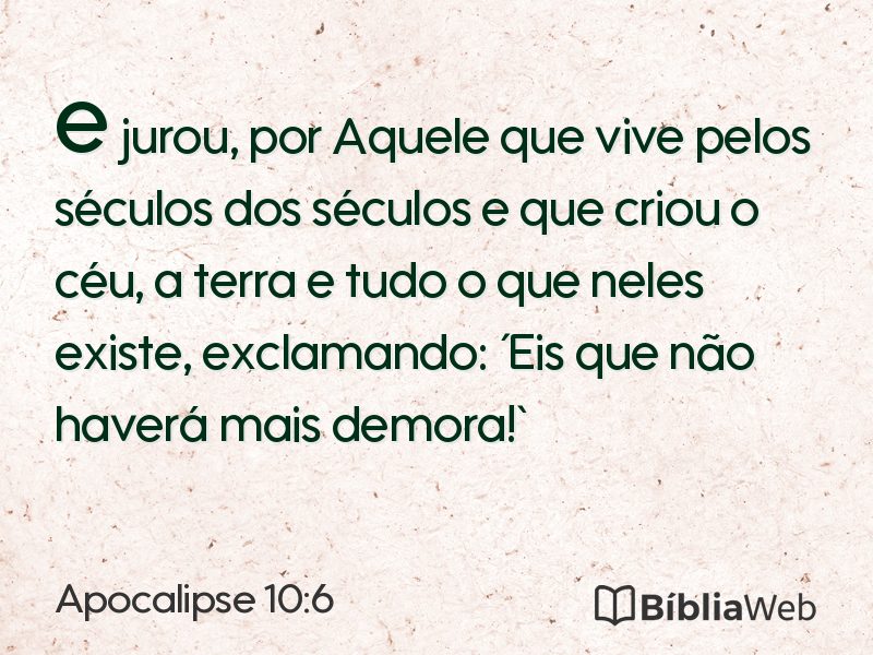 Apocalipse 10:6 em imagem para compartilhar