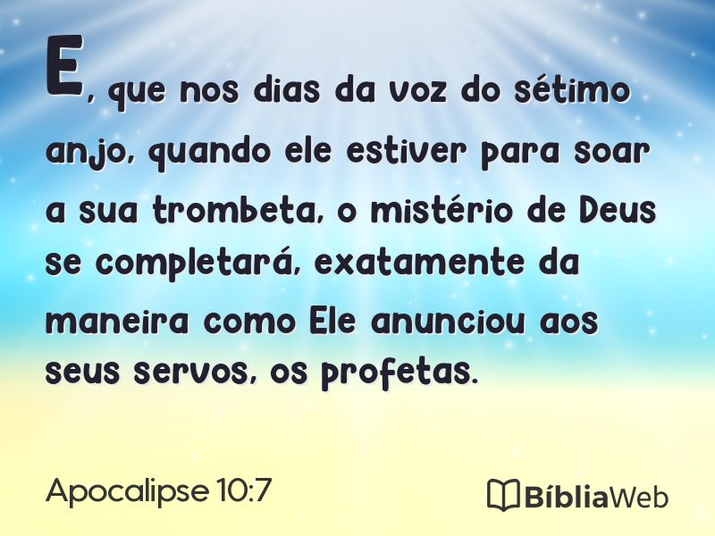 Apocalipse 10:7 em imagem para compartilhar