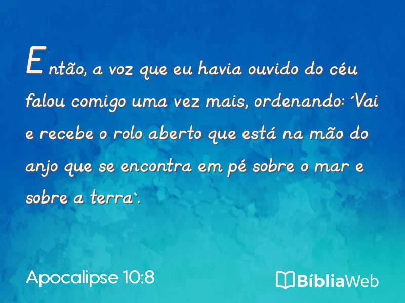 Apocalipse 10:8 em imagem para compartilhar