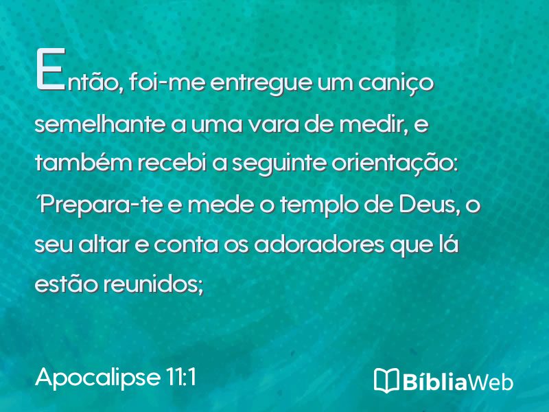 Apocalipse 11:1 em imagem para compartilhar