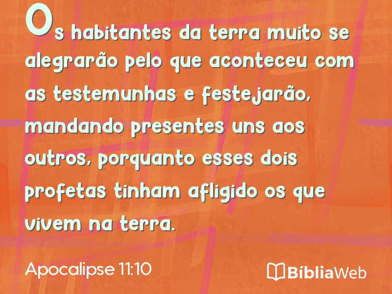 Apocalipse 11:10 em imagem para compartilhar