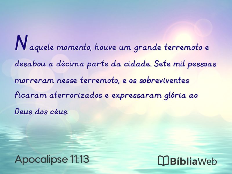 Apocalipse 11:13 em imagem para compartilhar