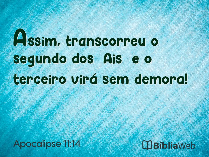 Apocalipse 11:14 em imagem para compartilhar