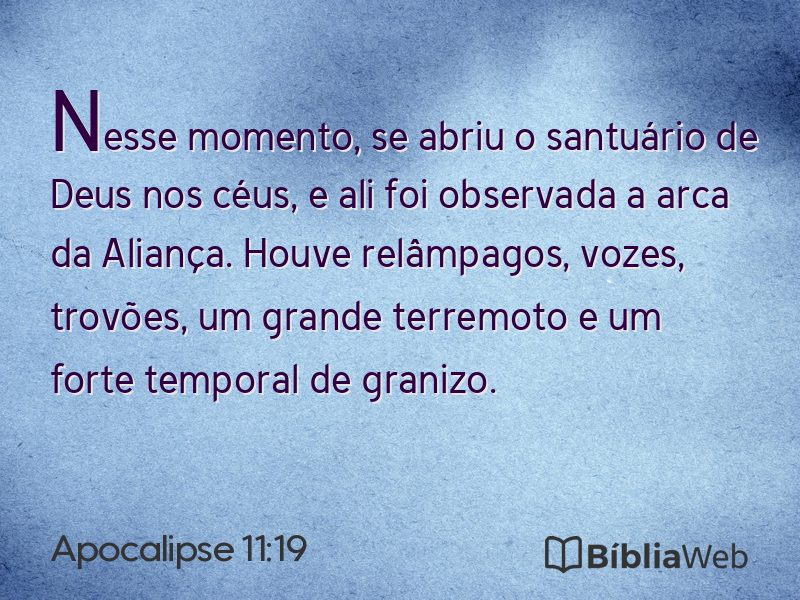 Apocalipse 11:19 em imagem para compartilhar