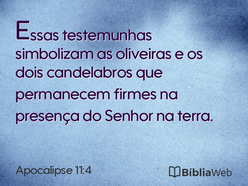 Apocalipse 11:4 em imagem para compartilhar