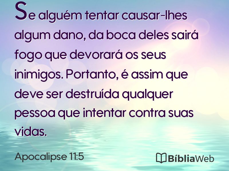 Apocalipse 11:5 em imagem para compartilhar