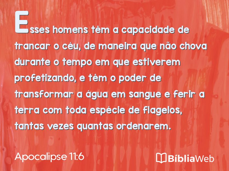 Apocalipse 11:6 em imagem para compartilhar