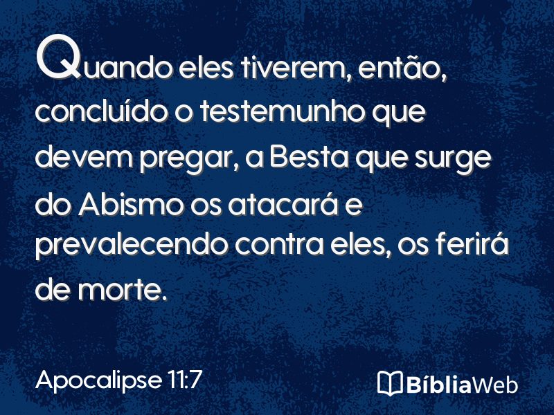 Apocalipse 11:7 em imagem para compartilhar