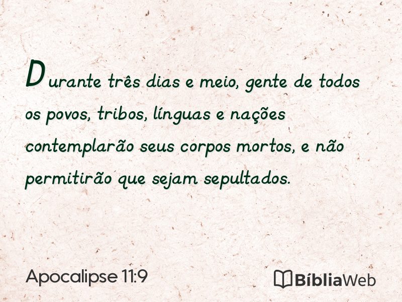 Apocalipse 11:9 em imagem para compartilhar