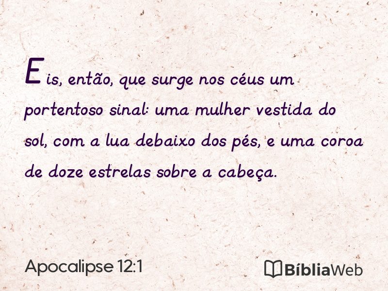 Apocalipse 12:1 em imagem para compartilhar