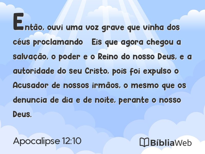 Apocalipse 12:10 em imagem para compartilhar