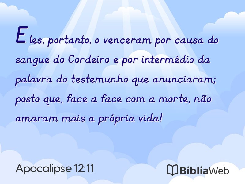 Apocalipse 12:11 em imagem para compartilhar