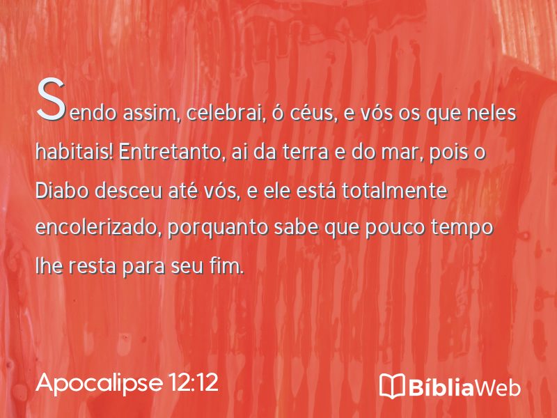Apocalipse 12:12 em imagem para compartilhar