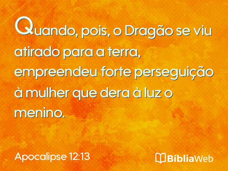 Apocalipse 12:13 em imagem para compartilhar