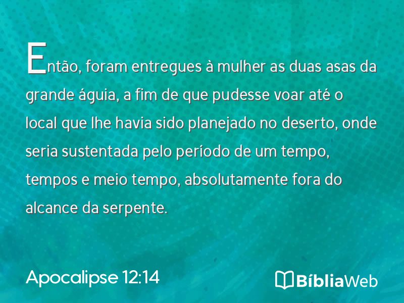 Apocalipse 12:14 em imagem para compartilhar
