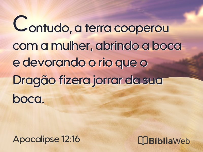 Apocalipse 12:16 em imagem para compartilhar