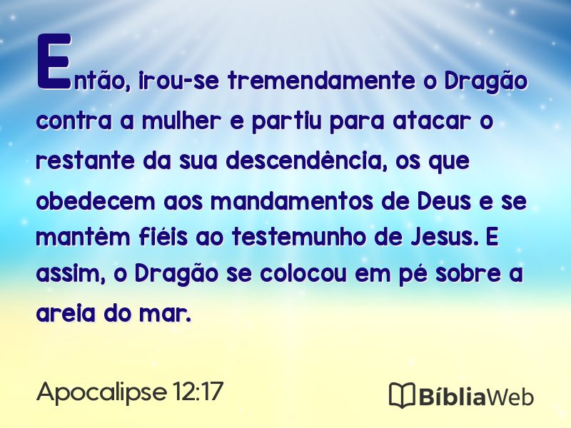 Apocalipse 12:17 em imagem para compartilhar
