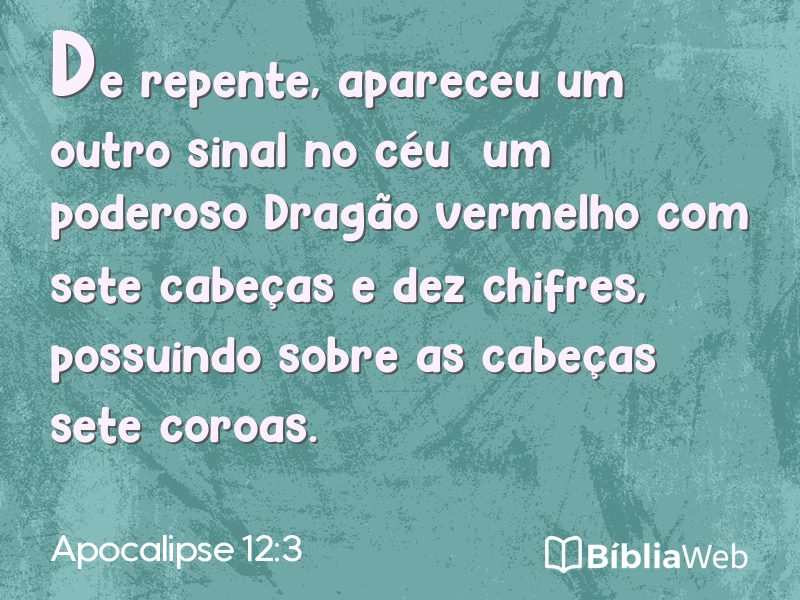 Apocalipse 12:3 em imagem para compartilhar