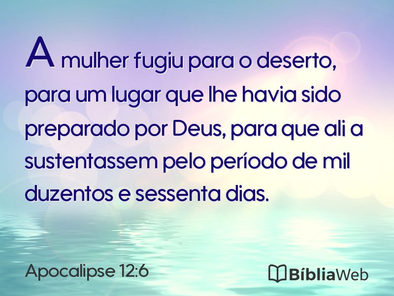 Apocalipse 12:6 em imagem para compartilhar