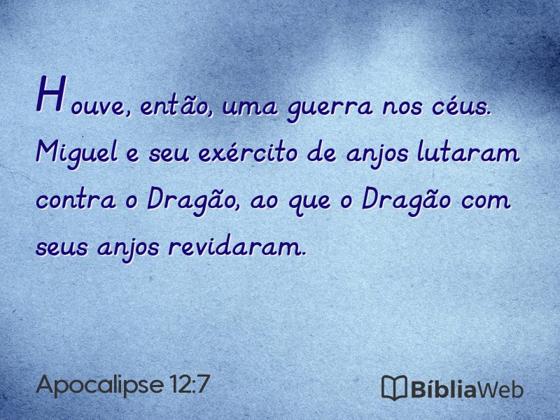 Apocalipse 12:7 em imagem para compartilhar