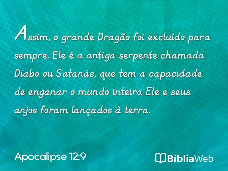 Apocalipse 12:9 em imagem para compartilhar