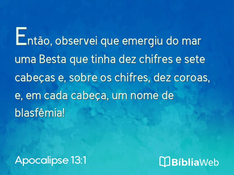 Apocalipse 13:1 em imagem para compartilhar