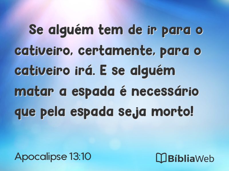 Apocalipse 13:10 em imagem para compartilhar
