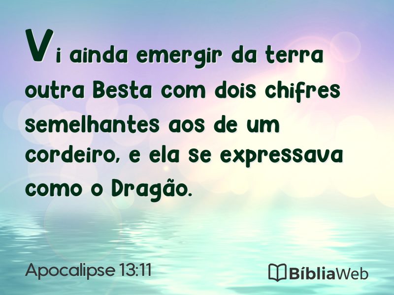Apocalipse 13:11 em imagem para compartilhar