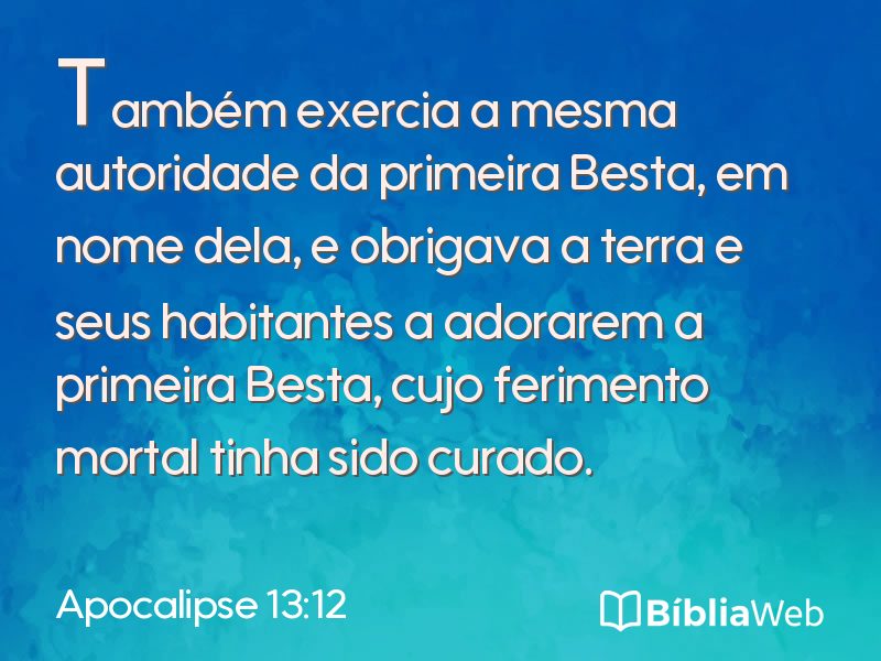 Apocalipse 13:12 em imagem para compartilhar