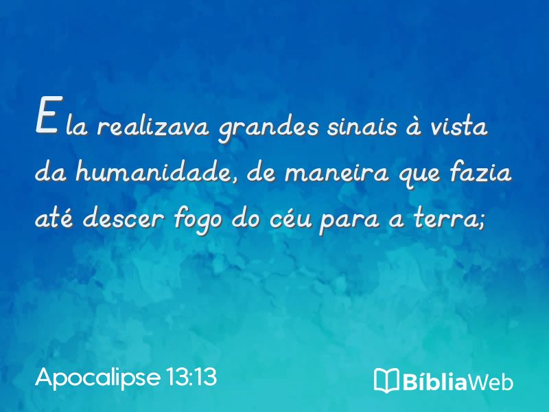 Apocalipse 13:13 em imagem para compartilhar