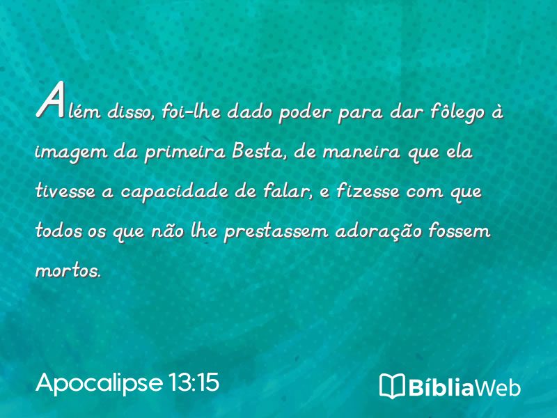 Apocalipse 13:15 em imagem para compartilhar