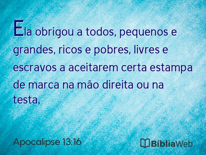 Apocalipse 13:16 em imagem para compartilhar