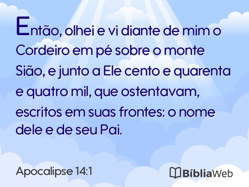 Apocalipse 14:1 em imagem para compartilhar