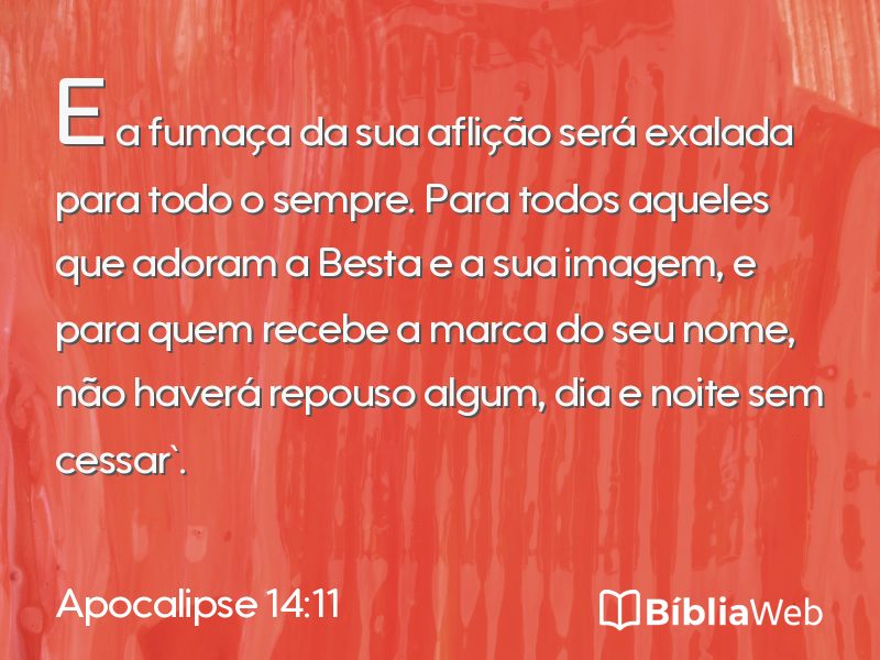 Apocalipse 14:11 em imagem para compartilhar