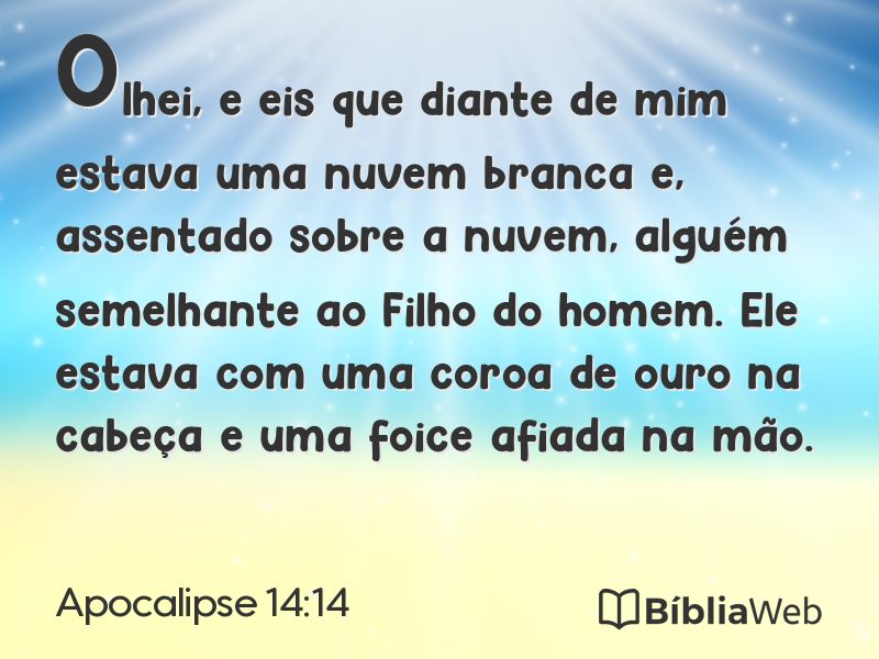 Apocalipse 14:14 em imagem para compartilhar
