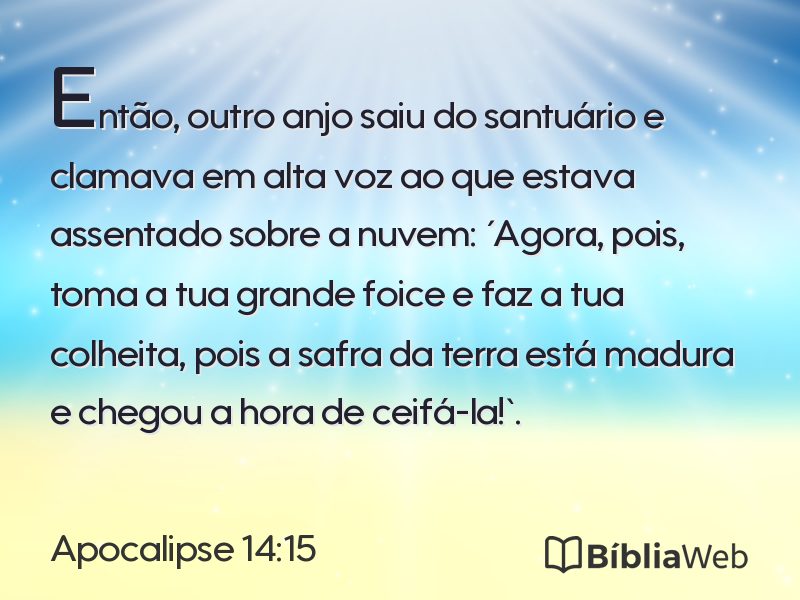 Apocalipse 14:15 em imagem para compartilhar