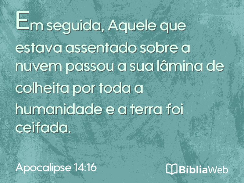 Apocalipse 14:16 em imagem para compartilhar