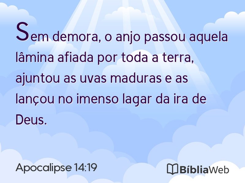 Apocalipse 14:19 em imagem para compartilhar