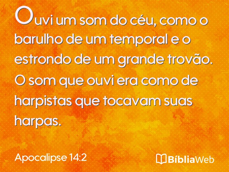 Apocalipse 14:2 em imagem para compartilhar